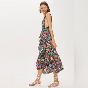 Topshop Pinafore Midi Dress